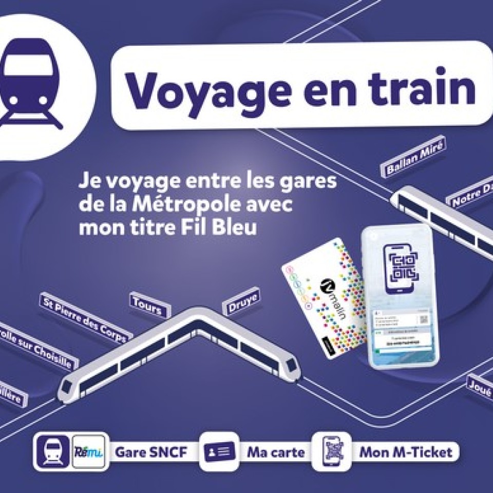 Nouvelle tarification du train entre Druye et Tours sur la ligne Tours-Chinon