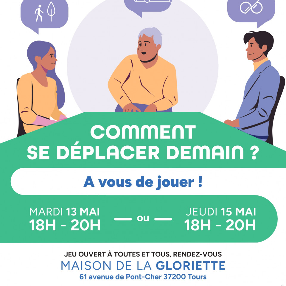 Atelier plan de mobilité - 13 et 15/05/2025 à 18h00 - Maison de la Gloriette