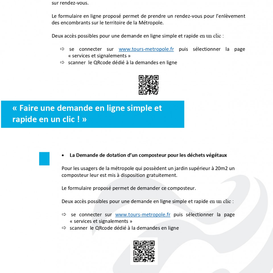 Nouveau service en ligne pour la collecte des encombrants et la mise à disposition de composteurs individuels de jardin