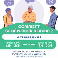 Atelier plan de mobilité - 13 et 15/05/2025 à 18h00 - Maison de la Gloriette