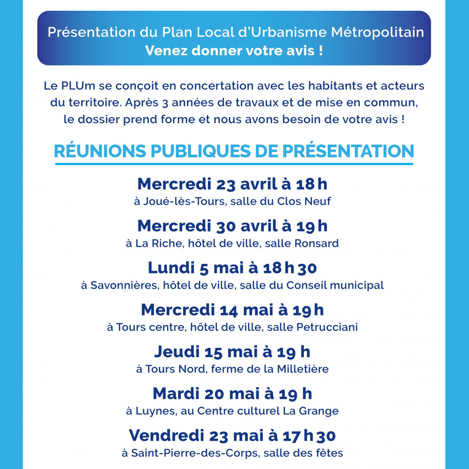 Participez à la concertation sur le PLUm !