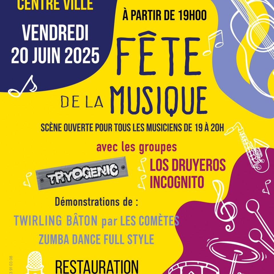 Fête de la musique - 20 juin 2025 à partir de 19h00
