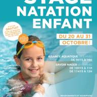 Stage natation enfant du 20 au 31 octobre 2025